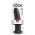 King Cock 10 - zuignap dildo (25 cm) - zwart