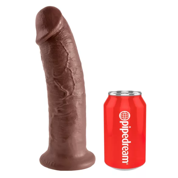 King Cock 10 - dildo met zuignap - 25cm - bruin