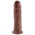 King Cock 10 - grote dildo met zuignap (25cm) - bruin