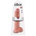King Cock 11 - zuignap dildo met ballen (28cm) - natuur
