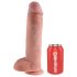 King Cock 11 - zuignap dildo met ballen (28cm) - natuur