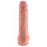 King Cock 11 - zuignap dildo met ballen (28cm) - natuur