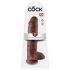 King Cock 11 - grote dildo met zuignap en ballen (28 cm) - bruin