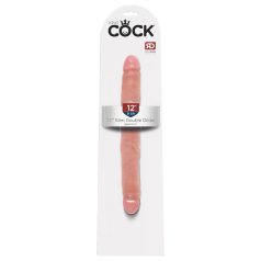   King Cock 12 Slim - levensechte dubbele dildo (31cm) - naturel