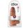 King Cock 9 Chubby - zuignap dildo (23cm) - donker natuur