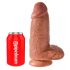 King Cock - dildo met zuignap - 23 cm - donker huidskleur