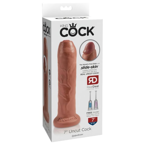King Cock 7 - levensechte dildo (18cm) - donkere huidkleur