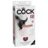 King Cock 7 - verstelbare strap-on dildo met harnas (zwart)