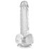 King Cock Clear 6 - transparante dildo met zuignap en ballen (15 cm)