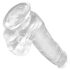 King Cock Clear 6 - transparante dildo met zuignap en ballen (15 cm)