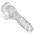 King Cock Clear 6 - transparante dildo met zuignap en ballen (15 cm)