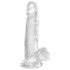 King Cock Clear 7 - zuignap dildo met testikels (18cm)