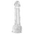 King Cock Clear 7 - zuignap dildo met testikels (18cm)