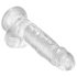 King Cock Clear 7 - zuignap dildo met testikels (18cm)