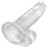 King Cock Clear 7 - zuignap dildo met testikels (18cm)