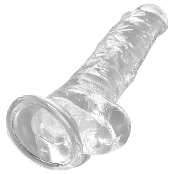 King Cock Clear 8 - zuignap dildo met testikels (20cm)