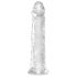 King Cock Clear 8 - zuignap dildo, groot formaat (20 cm)