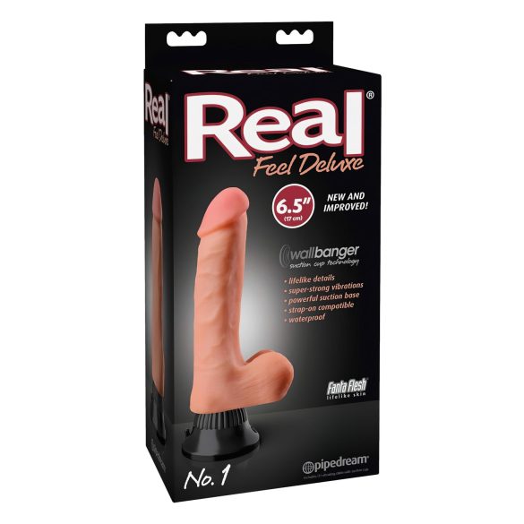 Real Feel Deluxe No.1 - vibrator met ballen - realistisch - huidkleur