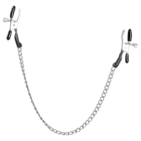 Fetish Fantasy - tepelklemmen met ketting - metaal