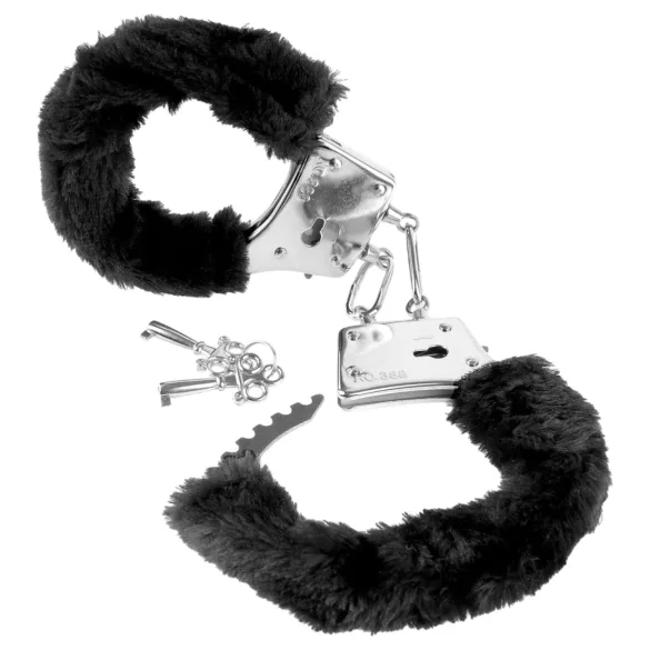 Fetish Fantasy - pluche handboeien - zwart