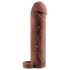 X-TENSION Perfect 2 - penis sleeve met ring - 19cm - donker huidskleur
