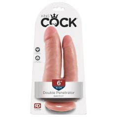   King Cock Double Penetrator - levensechte dubbele dildo (natuurlijk)