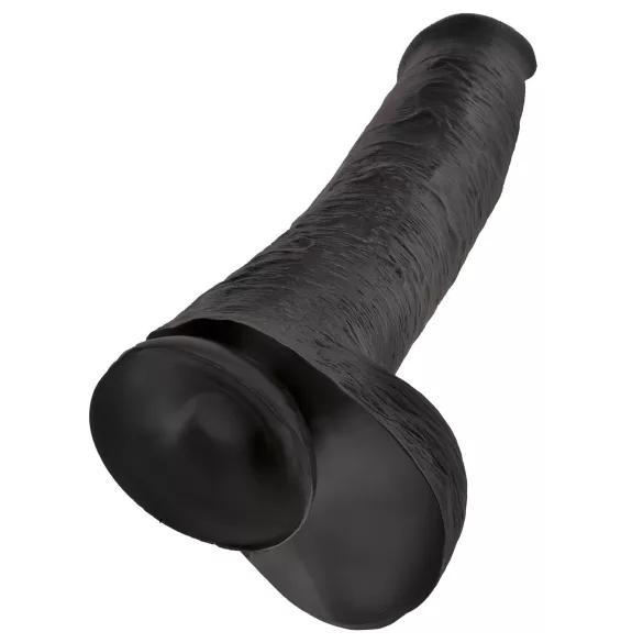 King Cock 15 - dildo met zuignap en ballen - zwart - 38cm