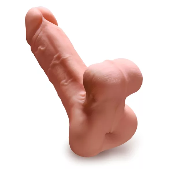 PDX Reach Around - 2-in-1 masturbator en penismof - natuurkleur