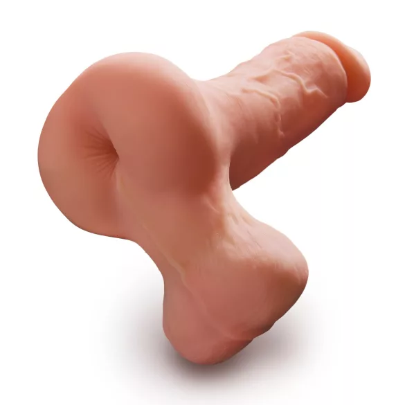 PDX Reach Around - 2-in-1 masturbator en penismof - natuurkleur
