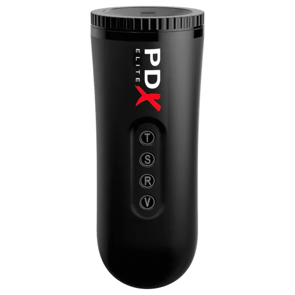 PDX Moto Blower - zuigende en vibrerende masturbator - zwart