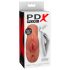 PDX Double Stroker - 2in1 levensechte masturbator (donker natuur)