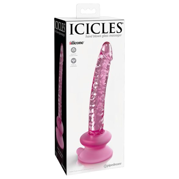 Icicles Nr. 86 - Roze glazen dildo (penisvormig)