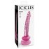 Icicles No. 86 - glazen dildo met penisvorm - roze