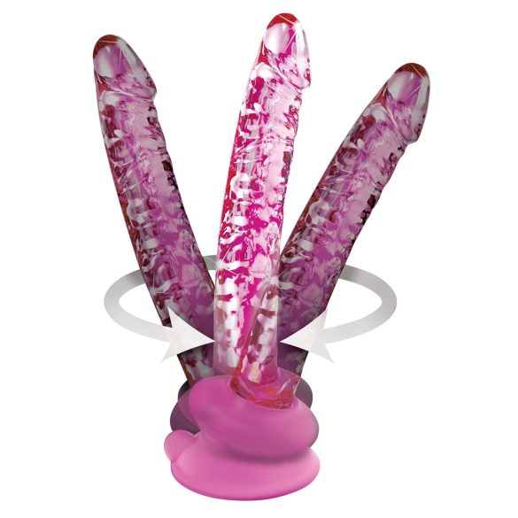 Icicles No. 86 - glazen dildo met penisvorm - roze
