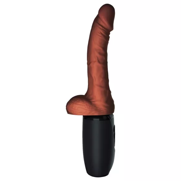 King Cock Plus 7,5 - dildo vibrator met ballen - bruin