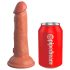 King Cock Elite 6 - zuignap, levensechte dildo (15cm) - donker
