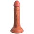 King Cock Elite 6 - zuignap, levensechte dildo (15cm) - donker