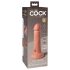 King Cock Elite 6 - zuignap vibrator (15 cm) - naturel