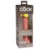 King Cock Elite 6 - zuignap vibrator (15 cm) - naturel