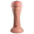 King Cock Elite 6 - zuignap vibrator (15 cm) - naturel