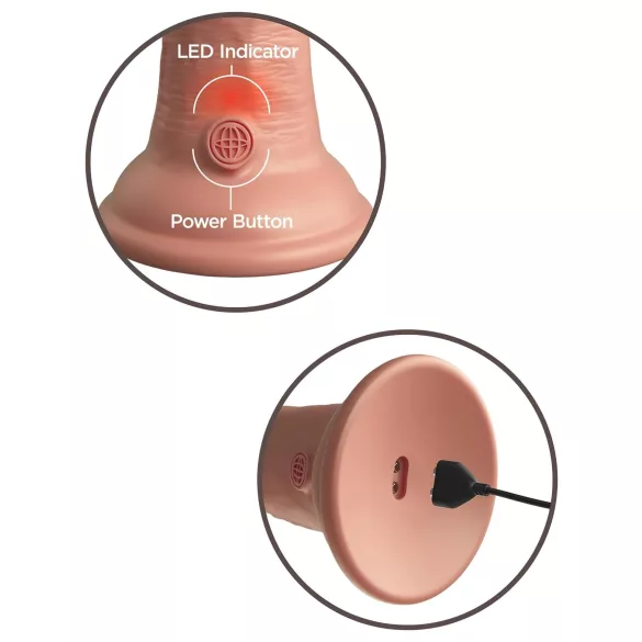 King Cock Elite 7 - vibrator met zuignap en afstandsbediening - 18cm