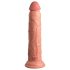 King Cock Elite 9 - zuignap vibrator 23cm - huidkleurig