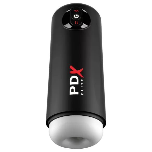 PDX Elite Moto Milker - automatische stoot vibrerende masturbator - zwart