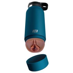   Fuck Flask Private Pleaser - kunstvagina in fles - blauw/bruin