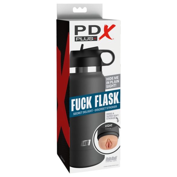 Fuck Flask Secret Delight - kunstvagina in fles - zwart/naturel