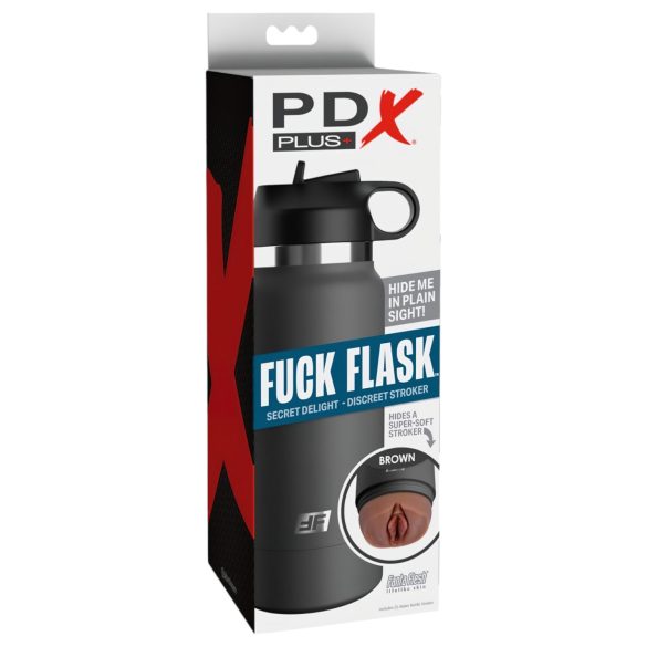 Fuck Flask Geheime Genot - kunstvagina in fles (zwart-bruin)