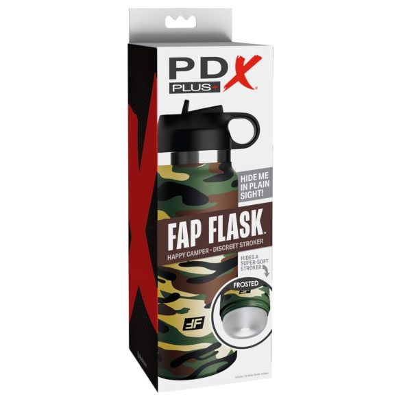 Fap Flask Happy Camper - masturbator drinkfles - discreet - groen/zwart