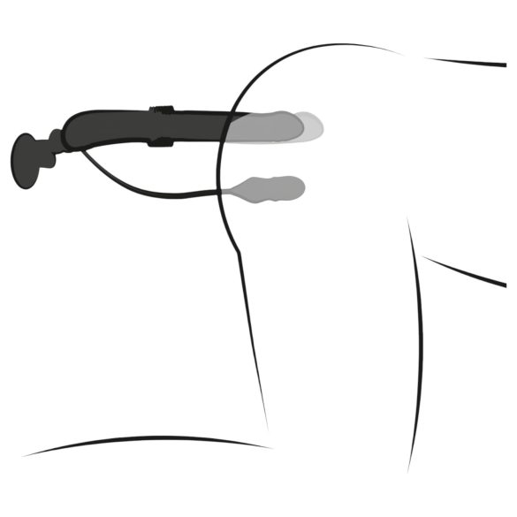 Fetish - vibrator met stoterfunctie - zwart