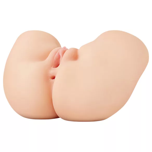 PDX Elite - vibrerende 2-in-1 masturbator - realistisch - huidkleur