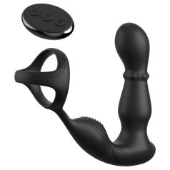   Anal Fantasy Ass-Gasm - roterende anaalvibrator met penisring (zwart)